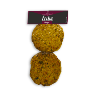 Frika Burger Patty Vegan Black Bean – handgemachter veganer Burger Patty aus Gemüse der eigenen Marktgärtnerei und schwarzen Bohnen von myproviant.